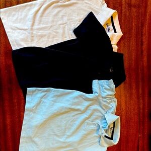 Set of Three Polo Shirts - White, Black, Light Blue